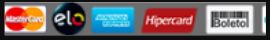 Mastercard, Elo, American Express, Hipercard e boleto